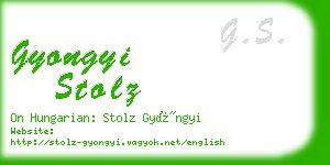 gyongyi stolz business card